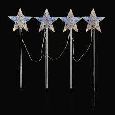 Solar Powered 4 Star Stake Lights Kmart Christmas Lights Lights Solar Lights