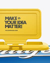 Wet Wipes Pack With Plastic Cap Mockup In Flow Pack Mockups On Yellow Images Object Mockups