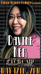 We've always said @davinedc is a grape act, and we meant it!, Come see her  and the rest of Laugh Tracks IN ONE WEEK, right in Baltimore, Maryland at  @theclubcarbaltimore ! Tickets