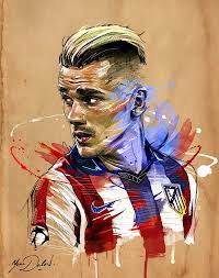 Antoine Griezmann On Behance Griezmann Antoine Griezmann Football Dessin
