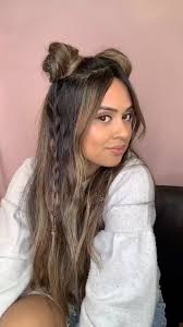 If you have a medium haircut for natural hair, try this asymmetrical protective hairstyle. So Creative Easy Hair Style Easy Hair Style For Girls Hair Style For School Hair Style Long Hair Sty Hair Tutorial Long Hair Girl Easy Trendy Hairstyles