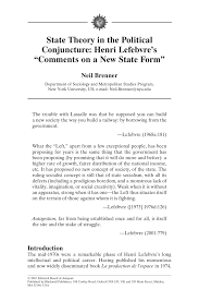 The world's largest ebook library. Pdf State Theory In The Political Conjuncture Henri Lefebvre S Comments On A New State Form