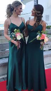 Sheath V Neck Floor Length Dark Green Bridesmaid Dress Dark Green Bridesmaid Dress Emerald Green Bridesmaid Dresses Green Bridesmaid Dresses