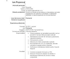 Așadar, treceți informații concise și la obiect, iar restul „poveștii și șansa de a convinge angajatorul, o veți avea în cadrul. Model Cv Farmacist