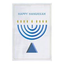 Missing friends and family this holiday? Business Hanukkah Cards Classic Menorah Hallmark