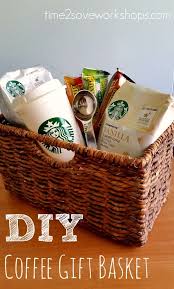 A pillowcase hamper is another simple and stylish idea you can use. 13 Themed Gift Basket Ideas For Women Men Families Time 2 Save Workshops Coffee Gift Basket Coffee Gifts Diy Christmas Gift Baskets