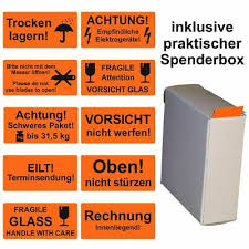 Nicht rumgeworfen werden darf oder zerbrechlich ist. Aufkleber Warnetiketten Vorsicht Glas Zerbrechlich 30x62 Mm Inkl Spender Ebay