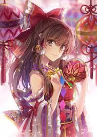 anime picture 707x1000 with touhou hakurei reimu hagiwara rin long hair single tall image looking at view アニメの女の子 着物 アニメ着物 アニメファンタジー