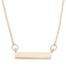 Complete your contemporary look with this chic diamond curved bar necklace. Itsy Bitsy 10k Gold Bar Necklace