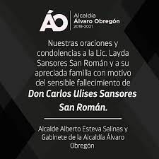 Jun 16, 2021 · el hombre identificado como carlos ulises falleció en un hospital de la ciudad de san francisco, campeche 16 de junio de 2021 layda elena sansores san román / twitter Alcaldia Alvaro Obregon V Twitter Nos Unimos A La Pena Que Embarga A La Gobernadora Electa De Campeche Laydasansores Y A Su Familia Por El Sensible Fallecimiento De Don Carlos Ulises Sansores