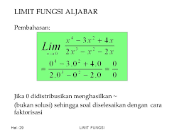 Misalkan fungsi f terdefinisi di setiap x bilangan real, nilai limit fungsinya sama dengan nilai fungsinya. Limit Fungsi Ppt Download