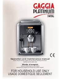 Avoid using extremely fine or coarse grind settings (e.g. Gaggia 10002931 User Manual Manualzz