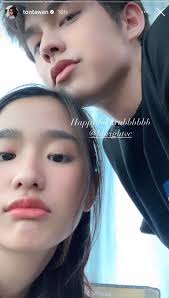 Birthday wish by his princess 🤍 #bbrightvc #tontawan_t #brighttu  #25thbrightday