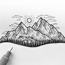 Choose any of 4 images and try to draw it. 70 Easy Mountains Drawing Ideas 2021 How To Draw Mountains Harunmudak
