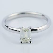 1 Carat Emerald Cut Diamond Engagement Ring