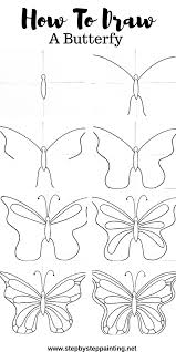 How to draw 3d butterfly with pencil sketch. Butterfly Painting How To Paint A Butterfly In Acrylics Step By Step