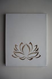 Black And White Lotus Flower Wall Art Lotus Flower Cutout On Blank Canvas Lotus Flower Drawing Flower Drawing White Lotus Flower