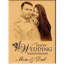 Happy 20 th wedding anniversary. Personalized Wedding Anniversary Gift Portrait Engraved Photo Plaque By Incredible Gifts Gift Photo Frames Online Buy Now Halfcute