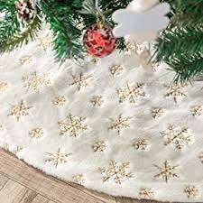 48 is great for 7.5' christmas trees. Amazon Com Christmas Tree Skirts Gold Tree Skirts Seasonal Decor Home Kitchen