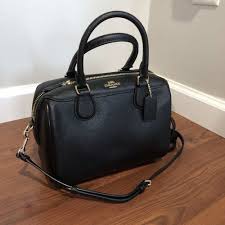 Black And Brown Coach Purse New Coach F32202 Leather Mini Bennett Satchel Handbag Purse Crossbody Bag Black Fashion Clothing Black Leather Handbags Black Coach Purses Satchel Handbags