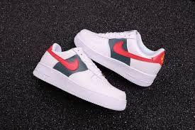 Custom Gucci X Nike Air Force 1 Low Red And Green Stripes Nike Air Force Nike Air Force