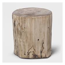 Faux Wood Stump Indoor Outdoor Table Brown Project 62 Patio Accent Table Outdoor Accent Table Wood Stumps