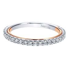 White gold/platinum will make yellow tints more. 18k White Rose Gold Straight Diamond Wedding Band Her Bands Wedding Bands
