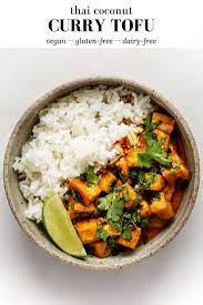 Thai Coconut Curry Tofu Recipe Delicious Tofu Tofu Dishes Curry Recipes
