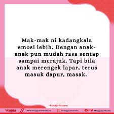 Lalu sambil mengecup leherku sandi berucap. Mingguan Wanita Biasalah Mak Mak Ni Kadangkala Dengan Anak Pun Nak Merajuk Ala Merajuk Manja Facebook