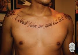 A small tattoo on your arm can cost you. 41 Quotes Tattoos On Chest