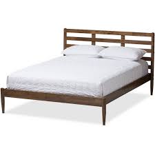 I just received my midcentury sofa and it is gorgeous! Opal Mid Century Modern Solid Walnut Wood Slatted Headboard Platform 300 Liked On Polyvo Platform Bed Designs Wood Platform Bed Solid Wood Platform Bed