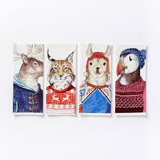 Up to 50% off selected art + mirrors. Dapper Animal Tea Towel Set