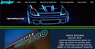 Home Of Lumilor Electroluminescent Paint Also Known As Light Emitting Coating Lec Or El Paint Light Up Glow In The Dark Light Up Clothes