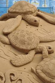 Sand Sculpture Turtles Beach Sand Art Sand Art Sand Sculptures