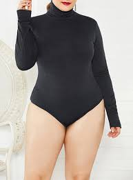 Stitchfix.com has been visited by 100k+ users in the past month Wmns Plus Size Long Sleeve Turtleneck Leotard Black