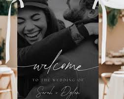 Buy Photo Wedding Welcome Sign, Welcome Wedding Board, Reception Poster,  Modern Welcome Sign, Photo Welcome Sign, EDITABLE, SG-80 Online in India