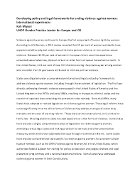 It was signed by president bill clinton on september 13, 1994. Unfpa Belarus Koh Miyaoi Developing Policy And Legal Frameworks For Ending Violence Against Women International Experiences