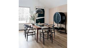 Crescent Black Rush Seat Dining Chair Reviews Crate And Barrel Dining Chairs Seating Dining Furniture