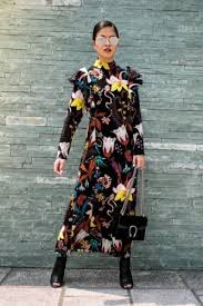 H M Trend Floral Patterned Print Maxi Frill Dress Long Xs 34 4 Us 8 Uk Black Colourful Outfits Fashion Street Style Chic