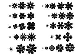 Download Paper Flower Templates Graphic By Meshaarts Creative Fabrica SVG Cut Files