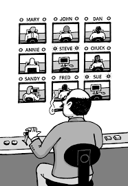 Remote Office Cartoon Remote Peer To Peer Lending
