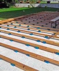 Bauanleitung Fur Holzterrasse Unterkonstruktion Verlegen Holzterrasse Holzboden Terrasse Terrasse Holz