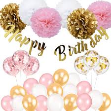 Buy balloons, balloon bouquets, and specialty balloons in vancouver, richmond, burnaby, surrey, and langley. Amazon Com Birthday Decoration Happy Birthday Banner Tissue Flower Confetti Balloons For 16th 18th 21st 30th 50th 60th Birthday Party Decoration For Women Girls Health Personal Care
