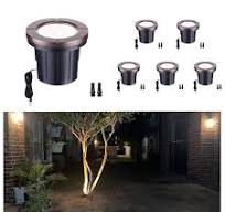 6-Watt 12-Volt Black LED Ground Well Light, IP67 WP 580LM ...