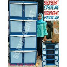 Lemari plastik napolly 5 susun type sca 5000 pk1. Lemari Plastik Lemari Pakaian Tj Tikar Jumbo 4 Susun Shopee Indonesia