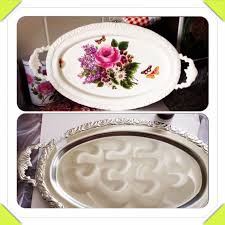 My New Decoupage Metal Tepsi Tepsi Decoupage Degistirilmis Siseler