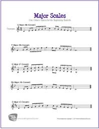 Major Scales For Trumpet Free Sheet Music Makingmusicfun Net