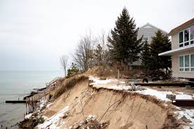 Crumbling Great Lakes shorelines force residents to move homes to safety