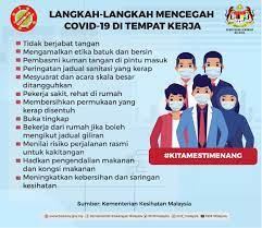 Adalah menjadi tanggungjawab setiap pekerja dan majikan memastikan persekitaran tempat kerja selamat dan sihat untuk menjana hasil yang lebih produktif. Majlis Keselamatan Negara On Twitter Jika Anda Perlu Ke Tempat Kerja Pastikan Anda Mengamalkan Langkah Langkah Pencegahan Covid 19 Yang Berikut Sumber Mofmalaysia Https T Co 4h3llfkrqf