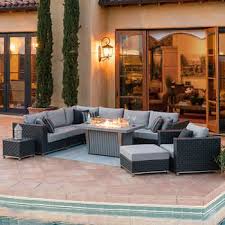 Soho 10 Piece Seating With Fire By Sirio Outdoor Furniture Sets Pergola Plans Diy Furniture
